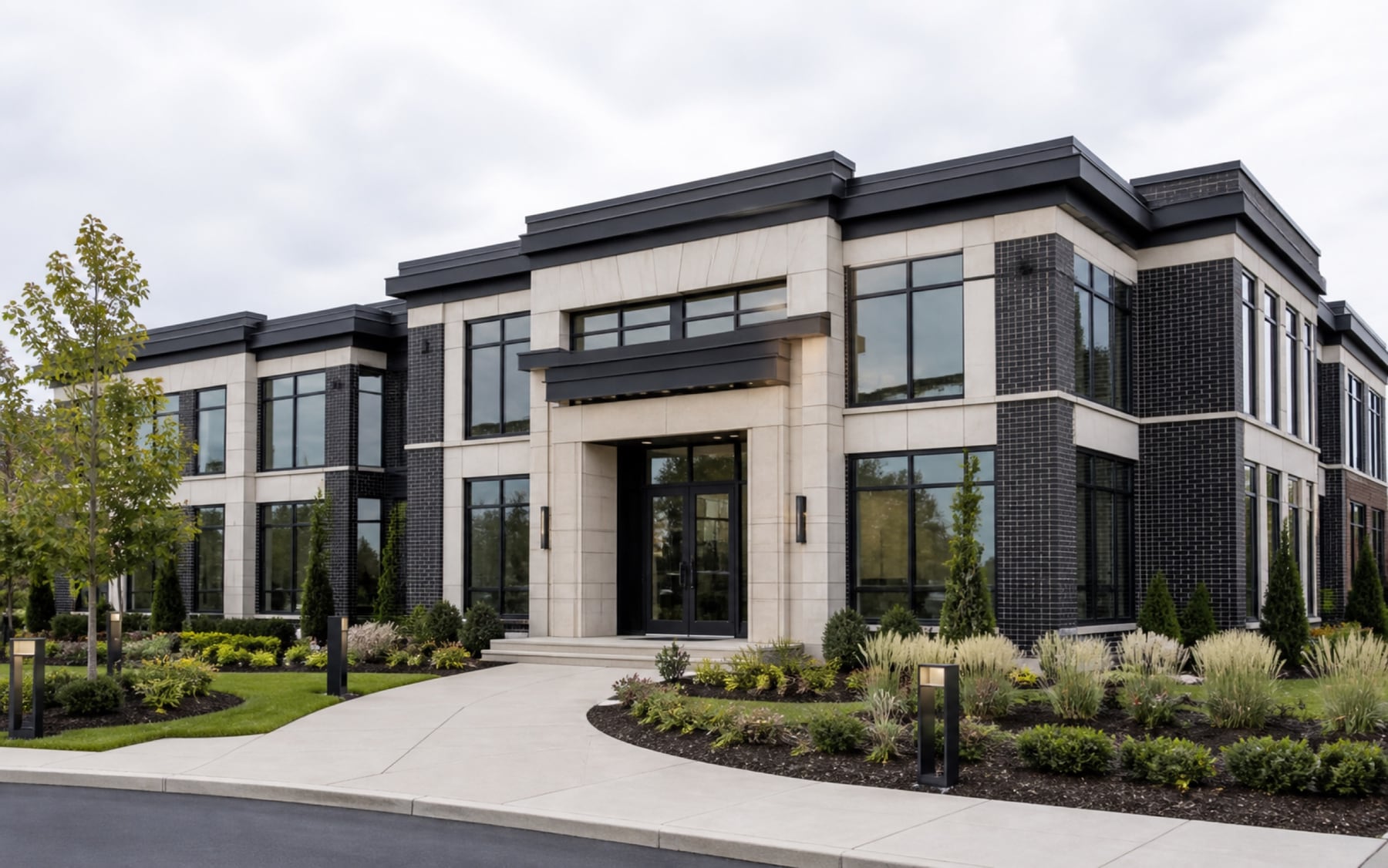 Conceptual professionally maintained commercial office property